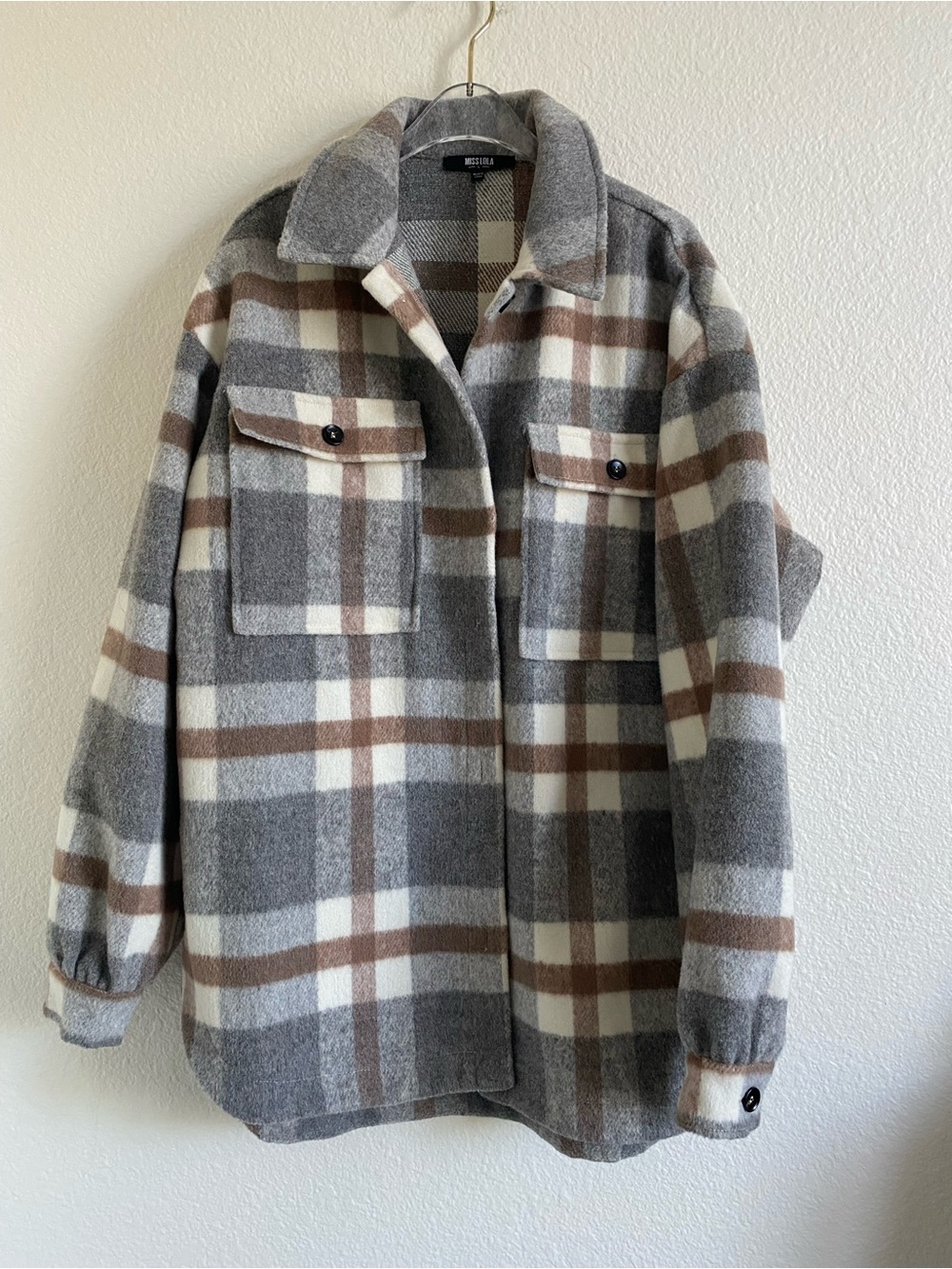 Miss Lola Plaid Wool Shacket